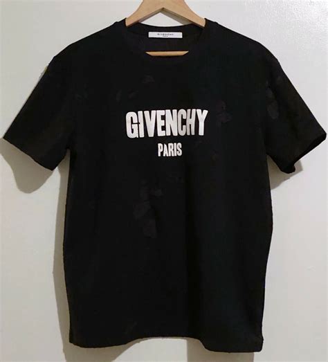 givenchy t shirt distressed|givenchy distressed logo t shirt.